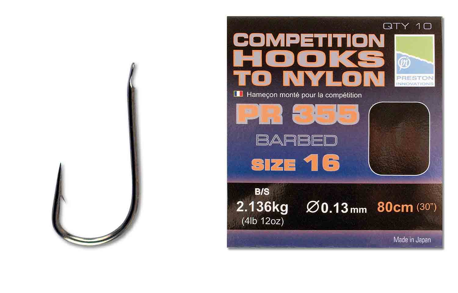 Preston Competition Hook To Nylon PR355