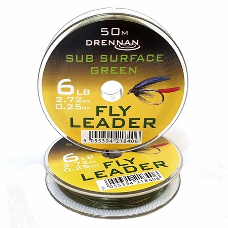 Drennan Sub Surface Green Fly Leader Fly Fishing Tippet 