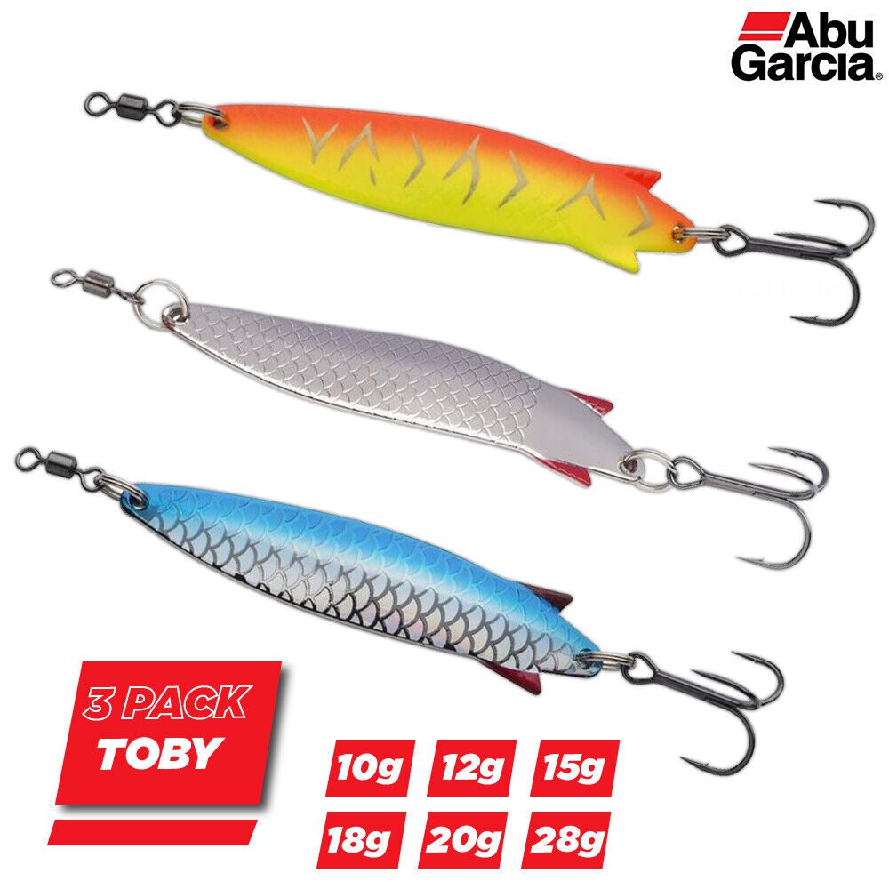 Abu Garcia Toby 3 Pack Spoons 20g / 28g Spinner Lure Perch Pike